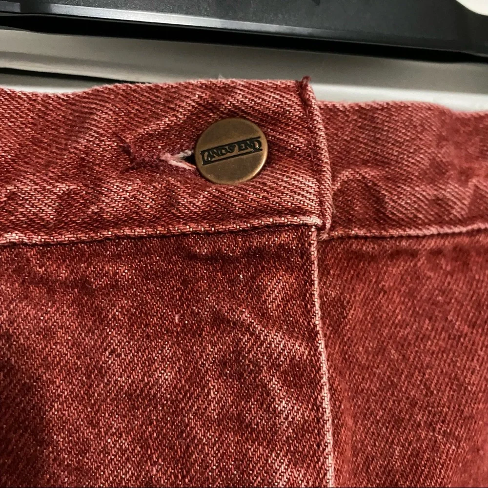 Red denim skirt - Picture 4 of 5